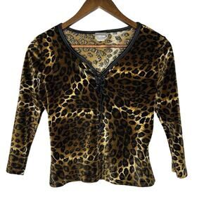 Rave Vintage Y2K Red Bandana Print Sheer V-neck Tie Back Blouse Size Large